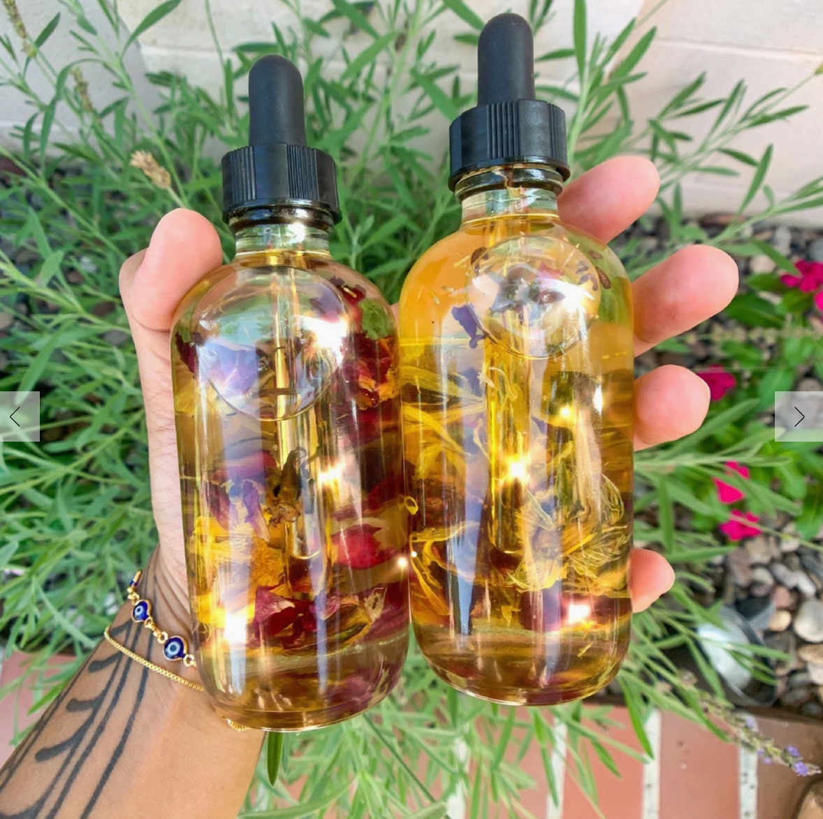 Private Label Calendula Rose Body Oil with Crystal 4oz